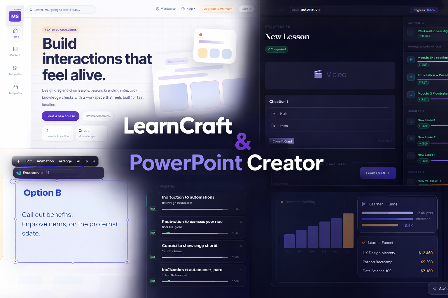 PowerPoint slide authoring in Learncraft